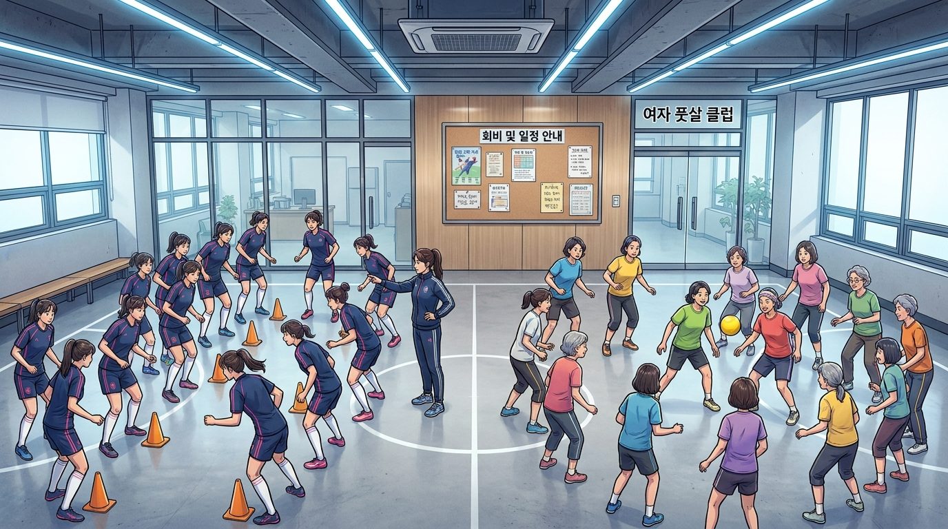 동호회 유형별 여성 풋살 모임의 다양한 모습