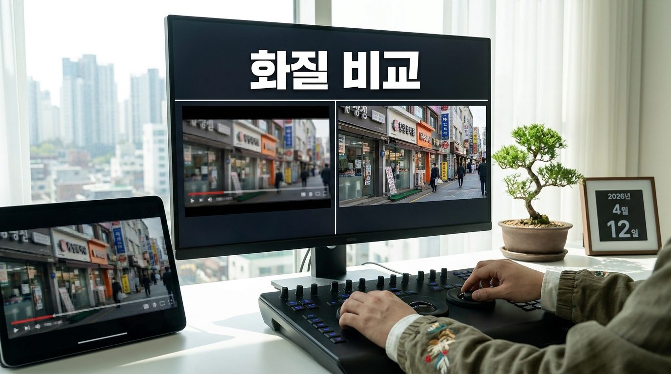 동영상 프레임 캡처: 영상 화면에서 캡처한 화질 저하와 원본 프레임 추출 화질 비교 이미지
